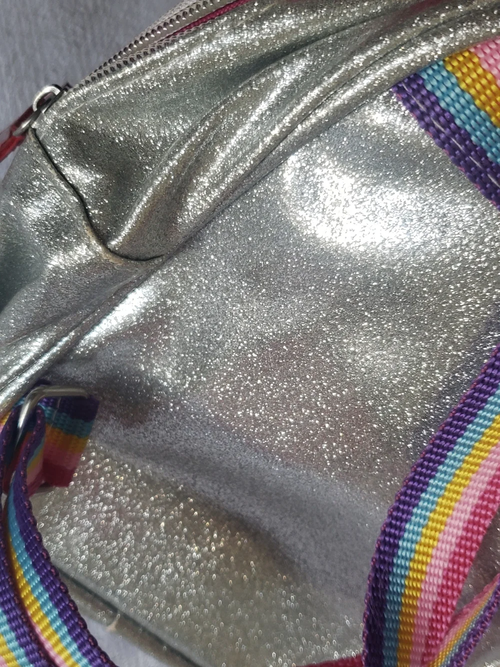 Kids Minion Mayhem Silver Glitter Unicorn Backpack - I Heart Fluffy